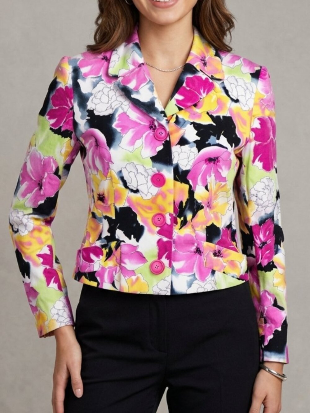 Laura Scott Blazer Jacket with Pockets Size 8